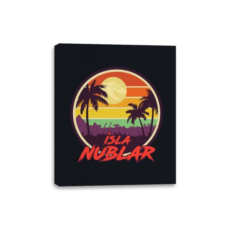 Isla Nublar Holiday - Canvas Wraps Canvas Wraps RIPT Apparel 8x10 / Black
