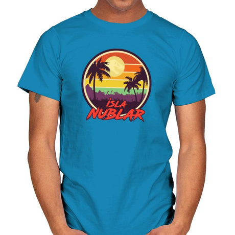 Isla Nublar Holiday - Mens T-Shirts RIPT Apparel Small / Sapphire