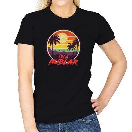 Isla Nublar Holiday - Womens T-Shirts RIPT Apparel Small / Black