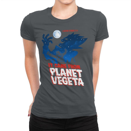 It Came From Planet Vegeta Exclusive - Womens Premium T-Shirts RIPT Apparel Small / Heavy Metal
