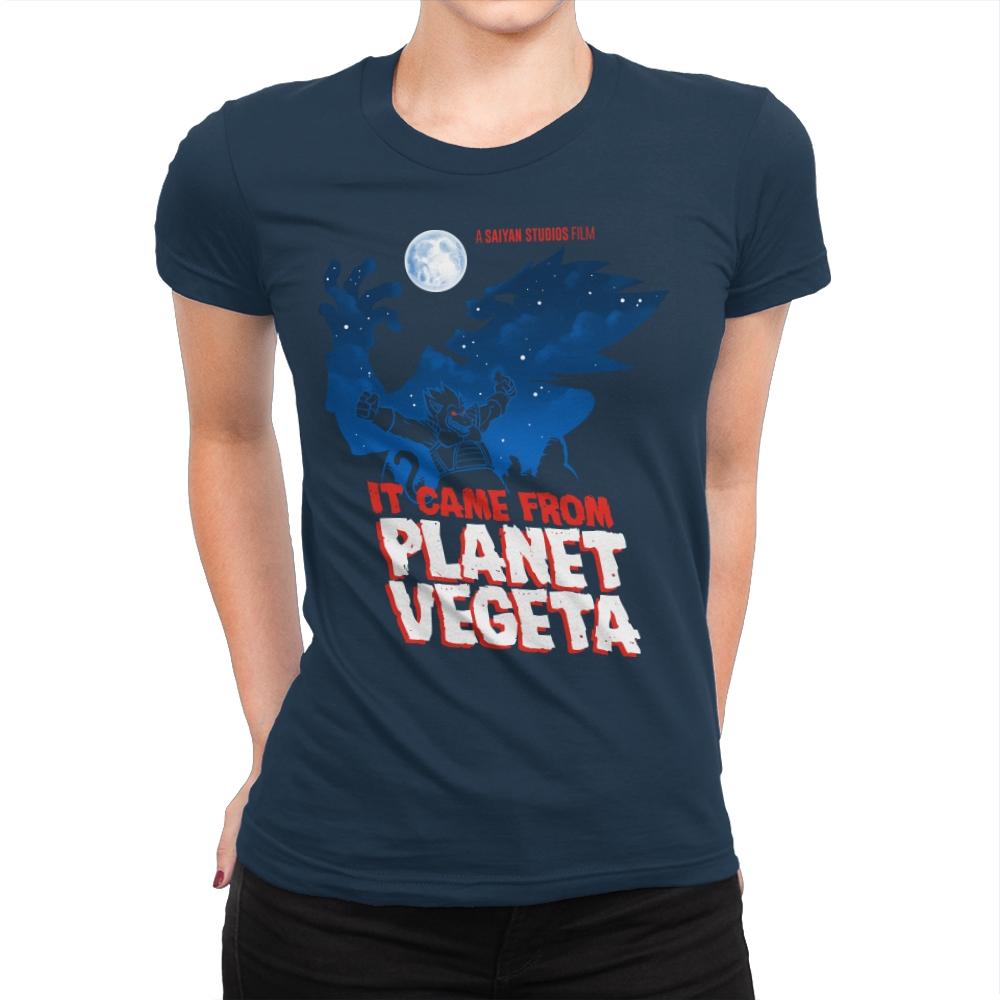 It Came From Planet Vegeta Exclusive - Womens Premium T-Shirts RIPT Apparel Small / Midnight Navy