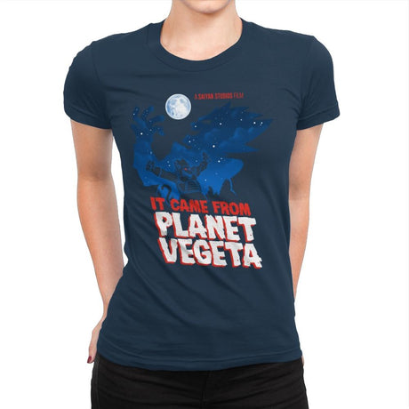 It Came From Planet Vegeta Exclusive - Womens Premium T-Shirts RIPT Apparel Small / Midnight Navy