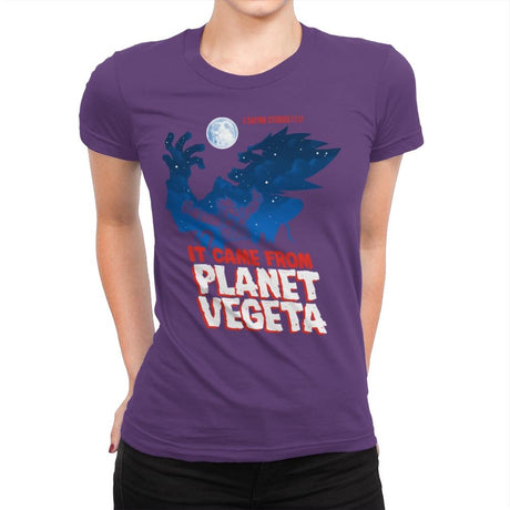 It Came From Planet Vegeta Exclusive - Womens Premium T-Shirts RIPT Apparel Small / Purple Rush