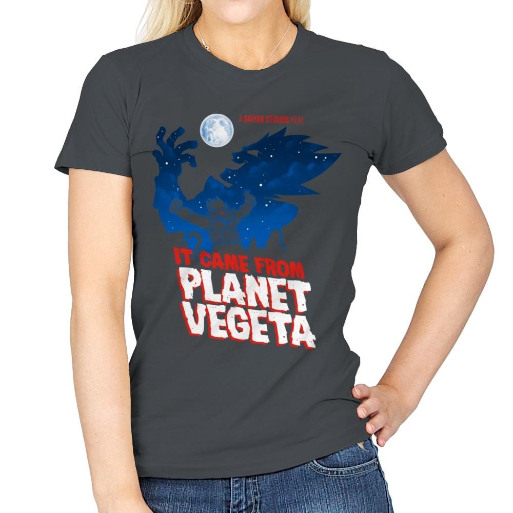 It Came From Planet Vegeta Exclusive - Womens T-Shirts RIPT Apparel Small / Charcoal