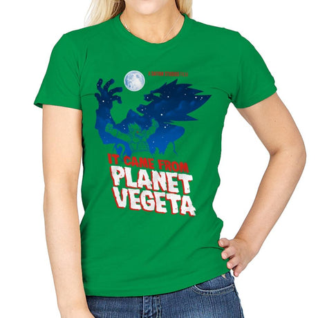 It Came From Planet Vegeta Exclusive - Womens T-Shirts RIPT Apparel Small / Irish Green