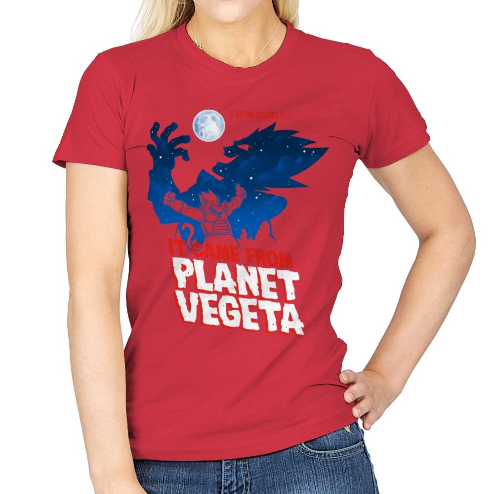 It Came From Planet Vegeta Exclusive - Womens T-Shirts RIPT Apparel Small / Red