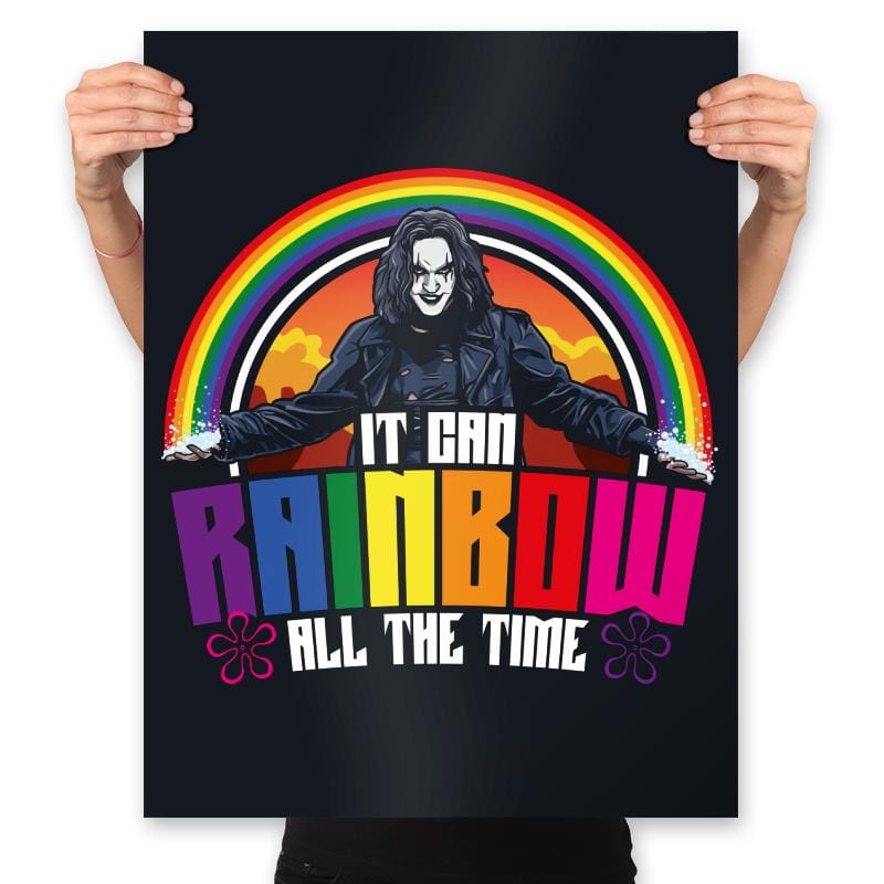 It Can Rainbow All The Time - Prints Posters RIPT Apparel 18x24 / Black
