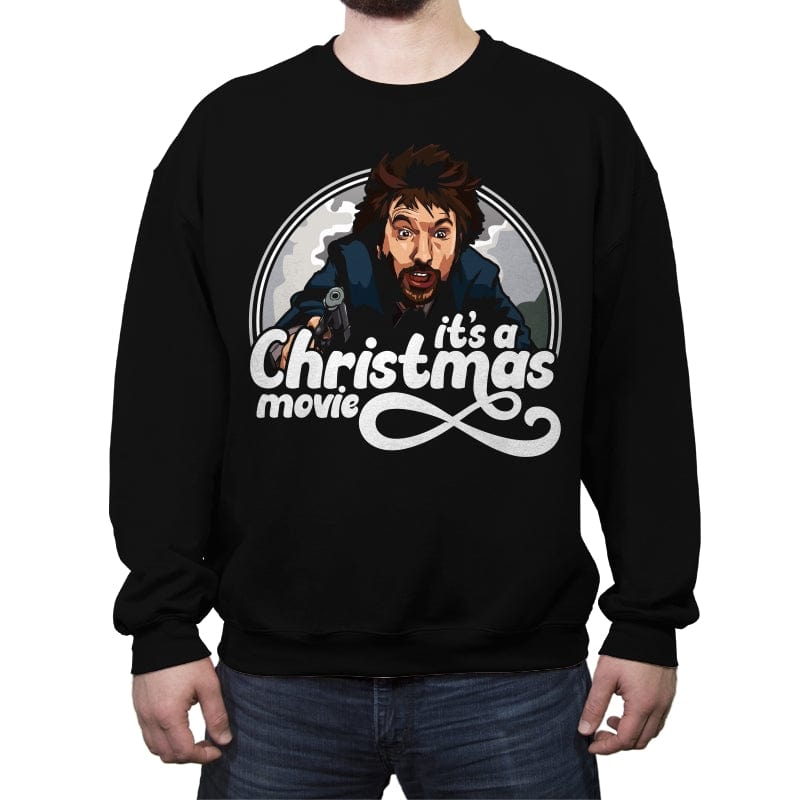 It's A Christmas Movie - Crew Neck Sweatshirt Crew Neck Sweatshirt RIPT Apparel Small / Black