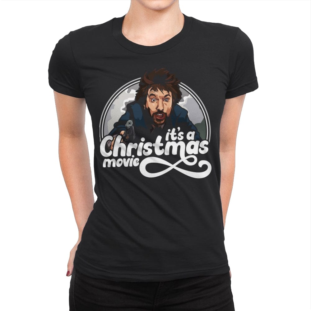 It's A Christmas Movie - Womens Premium T-Shirts RIPT Apparel Small / Black