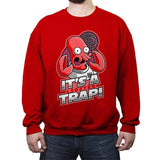 It's a Lobster Trap - Crew Neck Sweatshirt Crew Neck Sweatshirt RIPT Apparel Small / Red