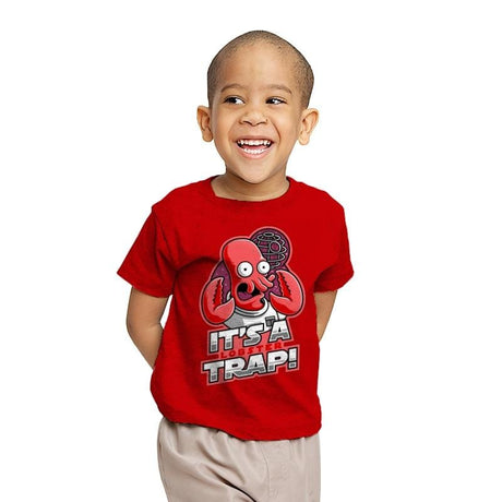 It's a Lobster Trap - Youth T-Shirts RIPT Apparel X-small / Red