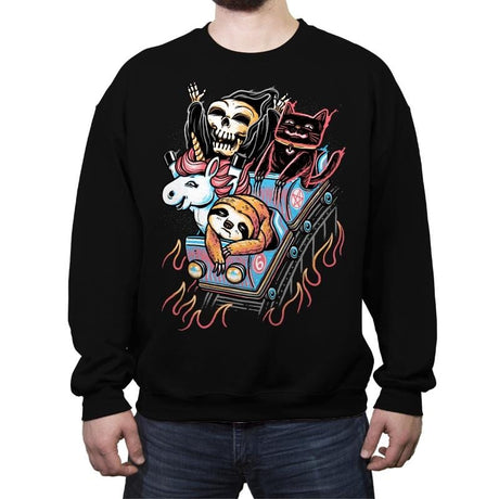 It's All Downhill From Here - Crew Neck Sweatshirt Crew Neck Sweatshirt RIPT Apparel Small / Black