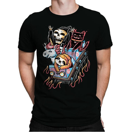 It's All Downhill From Here - Mens Premium T-Shirts RIPT Apparel Small / Black