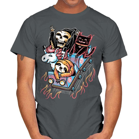 It's All Downhill From Here - Mens T-Shirts RIPT Apparel Small / Charcoal