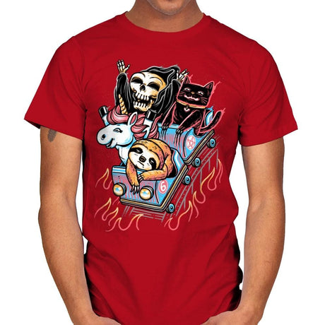 It's All Downhill From Here - Mens T-Shirts RIPT Apparel Small / Red