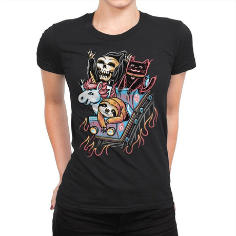 It's All Downhill From Here - Womens Premium T-Shirts RIPT Apparel Small / Black