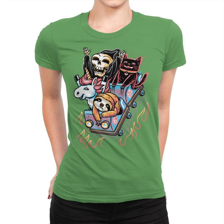 It's All Downhill From Here - Womens Premium T-Shirts RIPT Apparel Small / Kelly