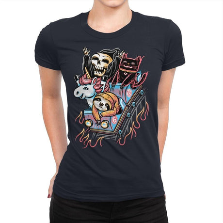 It's All Downhill From Here - Womens Premium T-Shirts RIPT Apparel Small / Midnight Navy