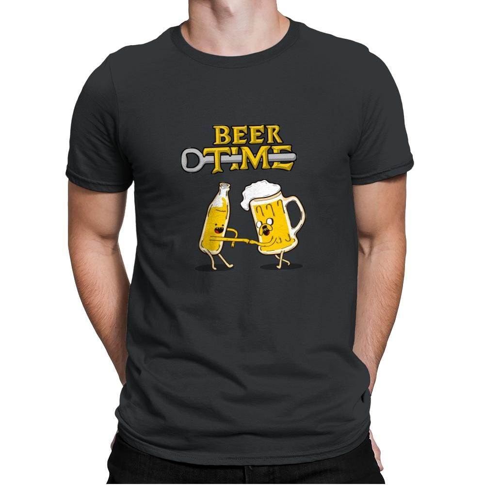 It's Beer Time - Mens Premium T-Shirts RIPT Apparel Small / Heavy Metal