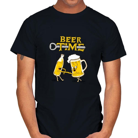 It's Beer Time - Mens T-Shirts RIPT Apparel Small / Black