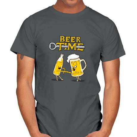 It's Beer Time - Mens T-Shirts RIPT Apparel Small / Charcoal