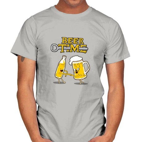 It's Beer Time - Mens T-Shirts RIPT Apparel Small / Ice Grey