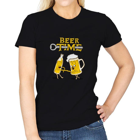 It's Beer Time - Womens T-Shirts RIPT Apparel Small / Black