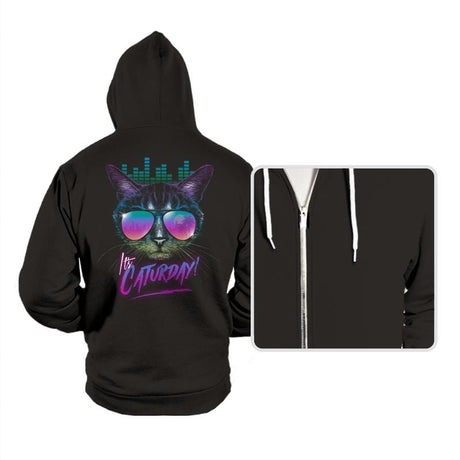 It's Caturday! - Hoodies Hoodies RIPT Apparel Small / Black