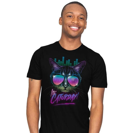 It's Caturday! - Mens T-Shirts RIPT Apparel Small / Black