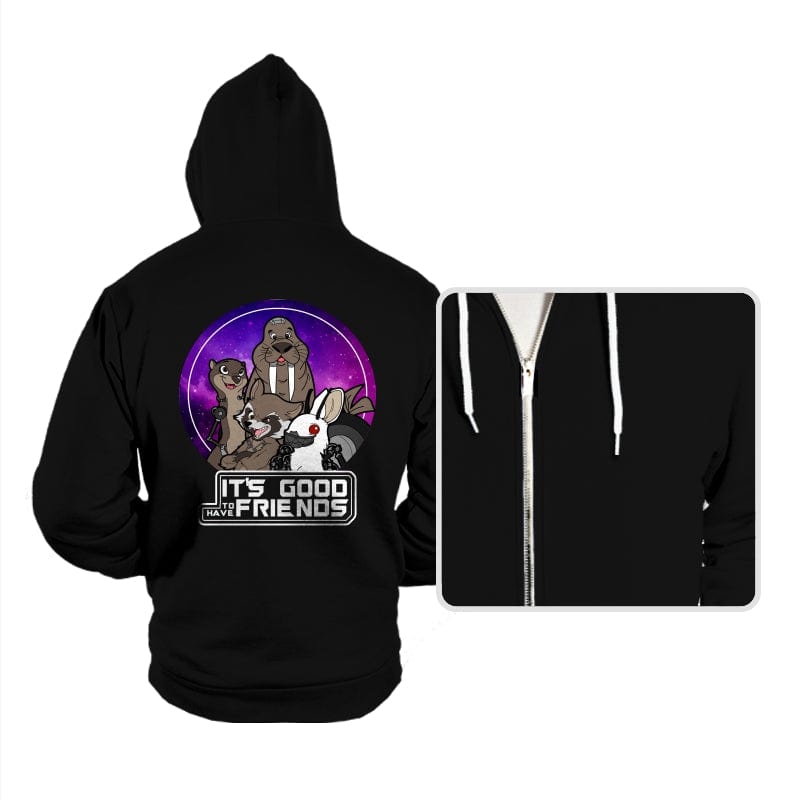 It's Good To Have Friends - Hoodies Hoodies RIPT Apparel Small / Black