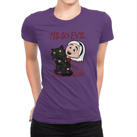 It's So Evil - Womens Premium T-Shirts RIPT Apparel Small / Purple Rush