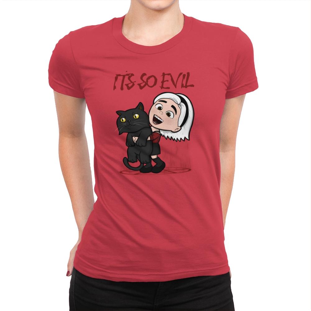 It's So Evil - Womens Premium T-Shirts RIPT Apparel Small / Red