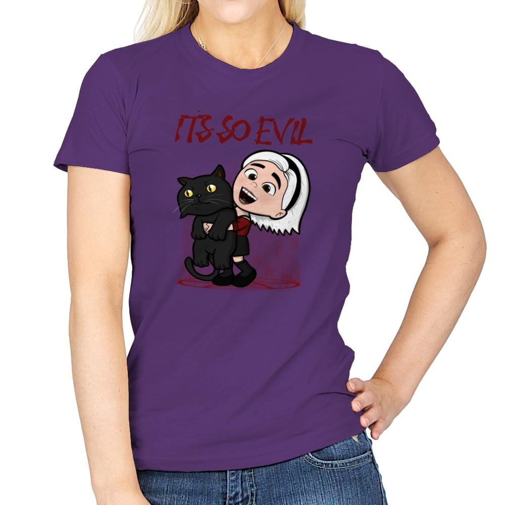 It's So Evil - Womens T-Shirts RIPT Apparel Small / Purple