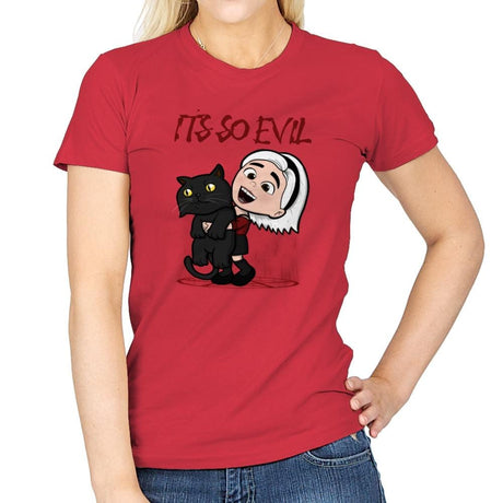 It's So Evil - Womens T-Shirts RIPT Apparel Small / Red