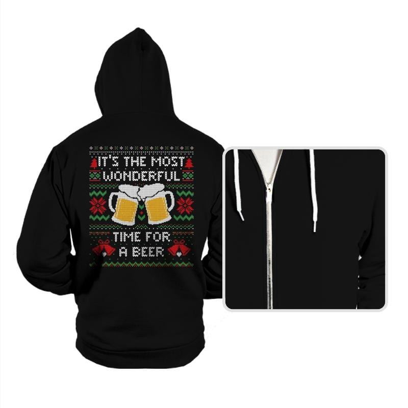 It's the Most Wonderful Time For a Beer - Hoodies Hoodies RIPT Apparel Small / Black
