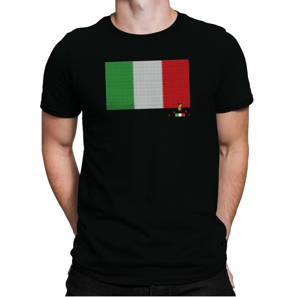 Italy Brick Flag Exclusive - Mens Premium T-Shirts RIPT Apparel Small / Black