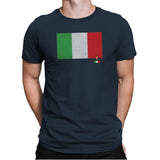 Italy Brick Flag Exclusive - Mens Premium T-Shirts RIPT Apparel Small / Indigo