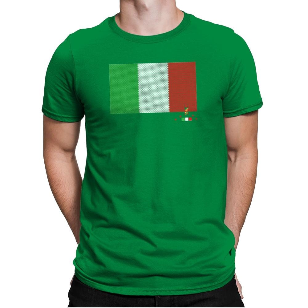Italy Brick Flag Exclusive - Mens Premium T-Shirts RIPT Apparel Small / Kelly Green