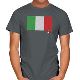 Italy Brick Flag Exclusive - Mens T-Shirts RIPT Apparel Small / Charcoal