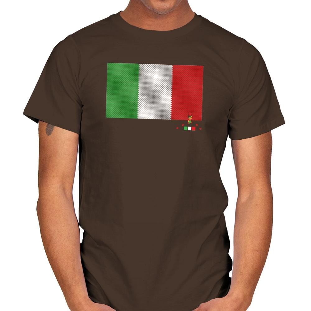 Italy Brick Flag Exclusive - Mens T-Shirts RIPT Apparel Small / Dark Chocolate