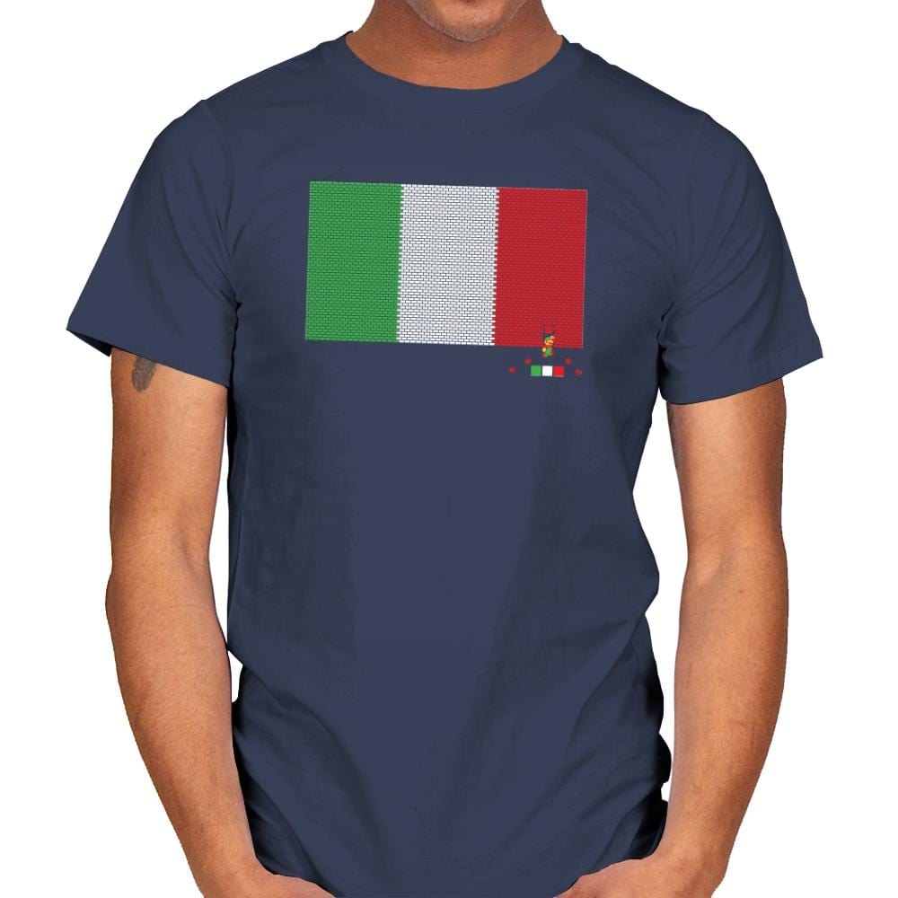 Italy Brick Flag Exclusive - Mens T-Shirts RIPT Apparel Small / Navy