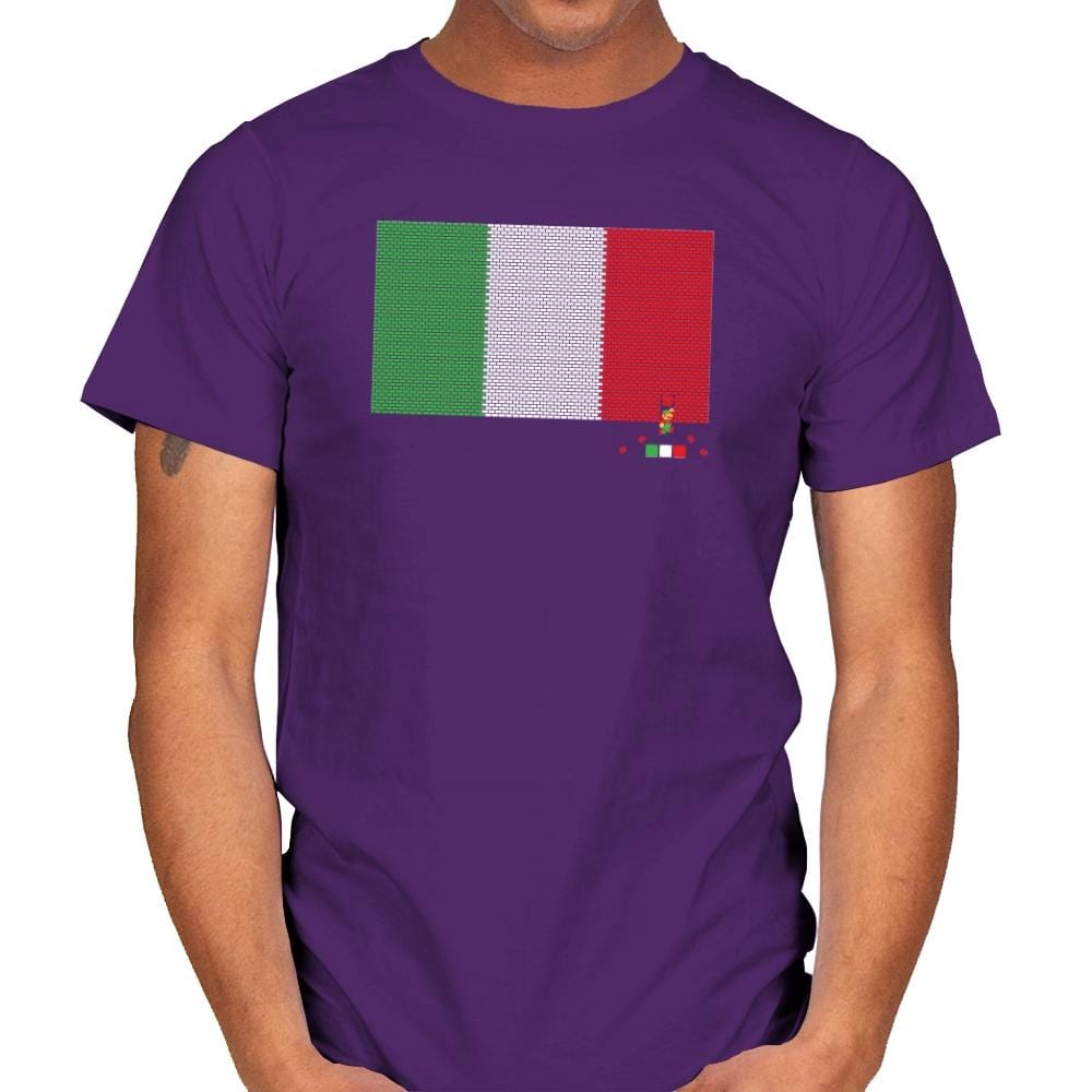 Italy Brick Flag Exclusive - Mens T-Shirts RIPT Apparel Small / Purple