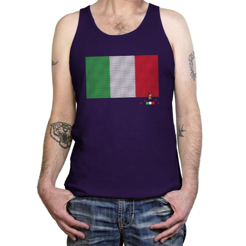 Italy Brick Flag Exclusive - Tanktop Tanktop RIPT Apparel X-Small / Team Purple