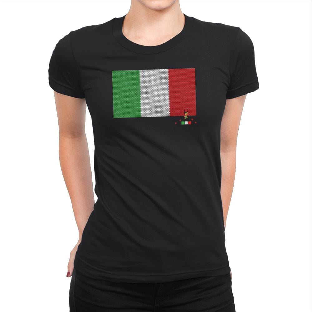 Italy Brick Flag Exclusive - Womens Premium T-Shirts RIPT Apparel 3x-large / Black