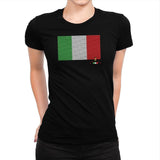 Italy Brick Flag Exclusive - Womens Premium T-Shirts RIPT Apparel Small / Indigo