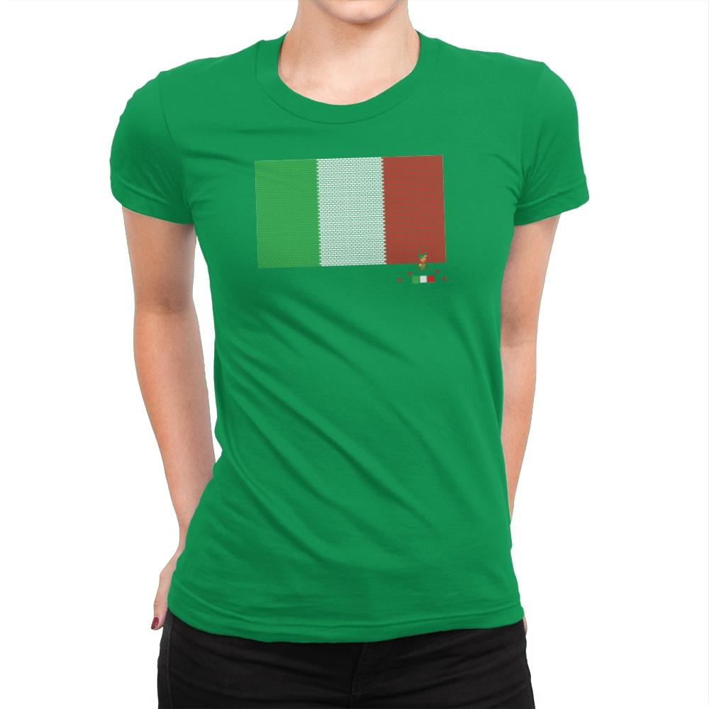 Italy Brick Flag Exclusive - Womens Premium T-Shirts RIPT Apparel Small / Kelly Green