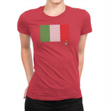 Italy Brick Flag Exclusive - Womens Premium T-Shirts RIPT Apparel Small / Red