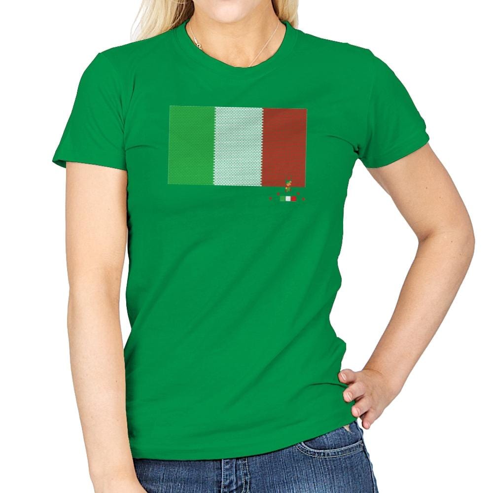 Italy Brick Flag Exclusive - Womens T-Shirts RIPT Apparel Small / Irish Green