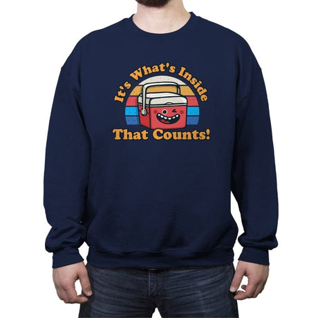 Its what's Inside that Counts - Crew Neck Sweatshirt Crew Neck Sweatshirt RIPT Apparel Small / Navy