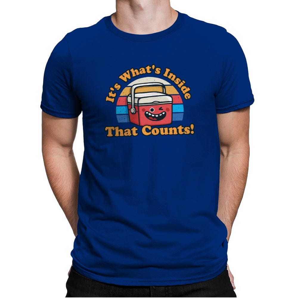 Its what's Inside that Counts - Mens Premium T-Shirts RIPT Apparel Small / Royal